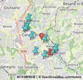 Mappa Via Vincenzo Monti, 20841 Carate Brianza MB, Italia (1.58182)