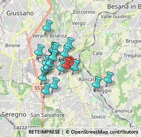 Mappa Via Vincenzo Monti, 20841 Carate Brianza MB, Italia (1.3645)