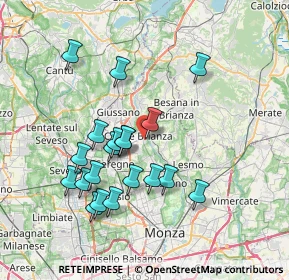 Mappa Via Vincenzo Monti, 20841 Carate Brianza MB, Italia (7.0345)