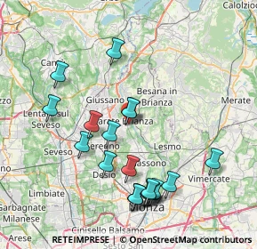 Mappa Via Vincenzo Monti, 20841 Carate Brianza MB, Italia (8.129)