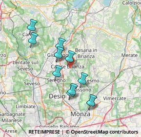 Mappa Via Vincenzo Monti, 20841 Carate Brianza MB, Italia (6.32917)