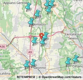 Mappa Via Piave, 22074 Lomazzo CO, Italia (4.61)
