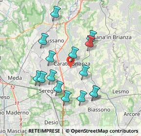 Mappa 20841 Carate Brianza MB, Italia (3.48133)