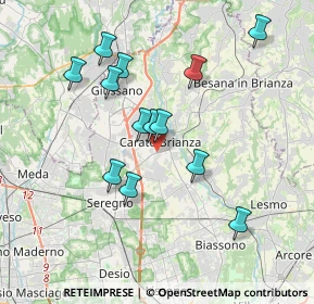 Mappa 20841 Carate Brianza MB, Italia (3.42385)