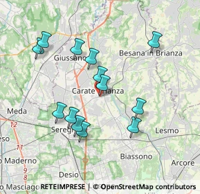 Mappa Via Cardinal Federico Borromeo, 20841 Carate Brianza MB, Italia (3.49077)