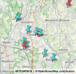 Mappa Via Federico Borromeo, 20841 Carate Brianza MB, Italia (3.93273)