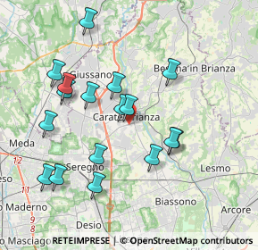 Mappa Via Federico Borromeo, 20841 Carate Brianza MB, Italia (3.75235)