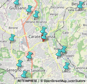 Mappa Via Cardinal Federico Borromeo, 20841 Carate Brianza MB, Italia (2.55769)