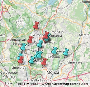 Mappa Via Federico Borromeo, 20841 Carate Brianza MB, Italia (5.64118)