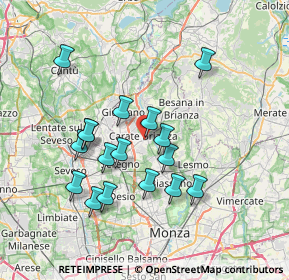 Mappa Via Cardinal Federico Borromeo, 20841 Carate Brianza MB, Italia (6.67824)