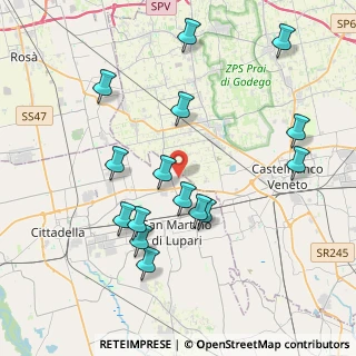 Mappa Via Motte, 35018 San Martino di Lupari PD, Italia (4.08133)
