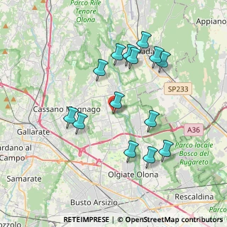 Mappa Via San Martino, 21054 Fagnano Olona VA, Italia (3.66857)