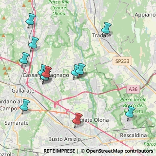 Mappa Via San Martino, 21054 Fagnano Olona VA, Italia (4.72769)