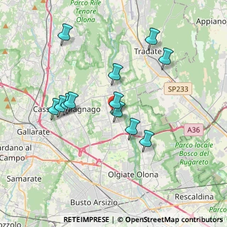 Mappa Via San Martino, 21054 Fagnano Olona VA, Italia (3.47833)