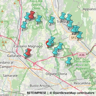 Mappa Via San Martino, 21054 Fagnano Olona VA, Italia (4.25895)