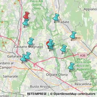 Mappa Via San Martino, 21054 Fagnano Olona VA, Italia (3.91545)