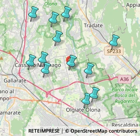 Mappa Via San Martino, 21054 Fagnano Olona VA, Italia (3.93667)