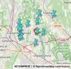 Mappa Via San Martino, 21054 Fagnano Olona VA, Italia (3.12231)