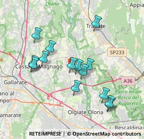 Mappa Via San Martino, 21054 Fagnano Olona VA, Italia (3.518)