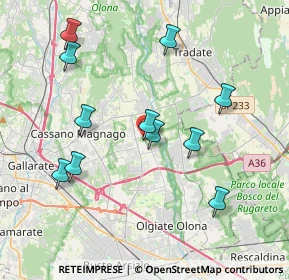 Mappa Via San Martino, 21054 Fagnano Olona VA, Italia (3.91545)