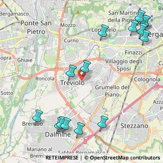 Mappa Via Aldo Moro, 24048 Treviolo BG, Italia (2.97733)