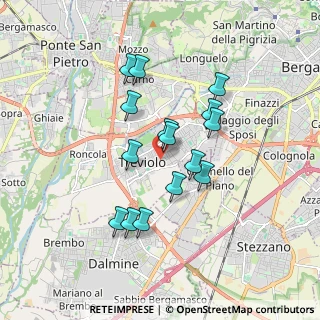 Mappa Via Aldo Moro, 24048 Treviolo BG, Italia (1.496)