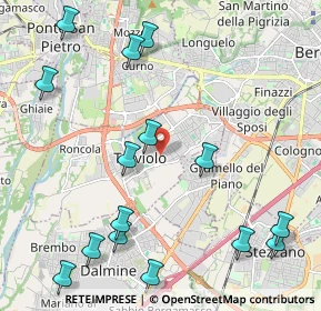 Mappa Via Aldo Moro, 24048 Treviolo BG, Italia (2.66933)