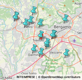 Mappa Via Aldo Moro, 24048 Treviolo BG, Italia (3.46333)