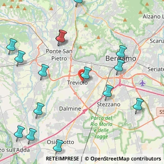 Mappa Via Aldo Moro, 24048 Treviolo BG, Italia (5.73333)