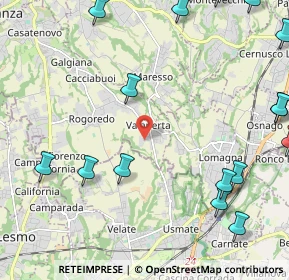 Mappa Via San Carlo, 23880 Casatenovo LC, Italia (3.3255)