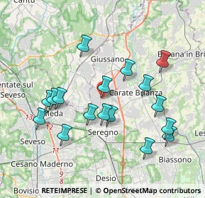 Mappa Via Zara, 20833 Giussano MB, Italia (3.75529)