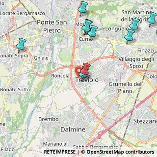 Mappa Via San Biagio, 24048 Treviolo BG, Italia (2.37917)