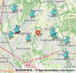 Mappa Via B. Brecht, 21054 Fagnano Olona VA, Italia (2.37)