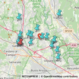Mappa Via B. Brecht, 21054 Fagnano Olona VA, Italia (3.75789)