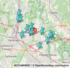 Mappa Via B. Brecht, 21054 Fagnano Olona VA, Italia (2.83786)