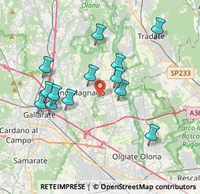 Mappa Via B. Brecht, 21054 Fagnano Olona VA, Italia (3.55692)