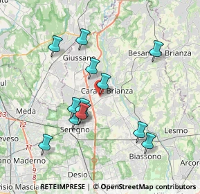 Mappa Via Firenze, 20841 Carate Brianza MB, Italia (3.52)