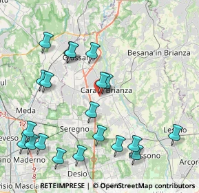 Mappa Via Firenze, 20841 Carate Brianza MB, Italia (4.7225)