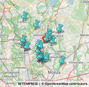 Mappa Via Firenze, 20841 Carate Brianza MB, Italia (5.674)