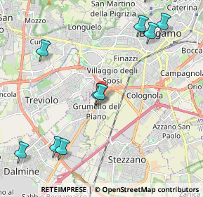 Mappa Via per Grumello, 24127 Bergamo BG, Italia (2.71818)