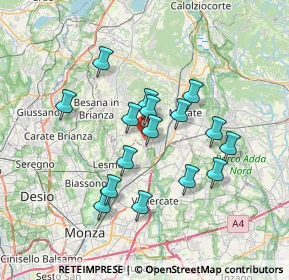 Mappa Via Ticino, 23880 Casatenovo LC, Italia (6.04375)