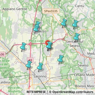 Mappa Via Luigi Galvani, 22069 Rovellasca CO, Italia (3.82)