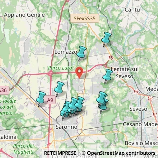 Mappa Via Luigi Galvani, 22069 Rovellasca CO, Italia (3.9575)