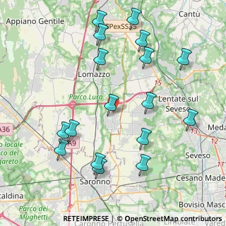 Mappa Via Luigi Galvani, 22069 Rovellasca CO, Italia (4.58235)