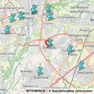 Mappa Via Gorizia, 24048 Treviolo BG, Italia (2.88818)