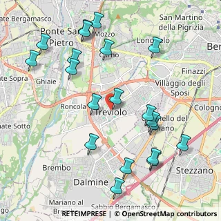 Mappa Vicolo Lavi, 24048 Treviolo BG, Italia (2.3595)