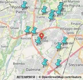 Mappa Via 24048, 24048 Treviolo BG, Italia (2.22286)