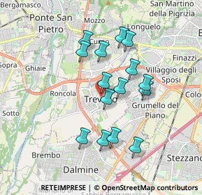 Mappa Vicolo Lavi, 24048 Treviolo BG, Italia (1.548)