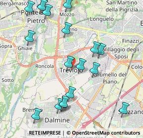 Mappa Vicolo Lavi, 24048 Treviolo BG, Italia (2.35333)