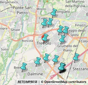 Mappa Via 24048, 24048 Treviolo BG, Italia (2.3345)